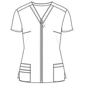 Patron ropa, Fashion sewing pattern, molde confeccion, patronesymoldes.com Bata enfermera 7510 UNIFORMES Chaquetas
